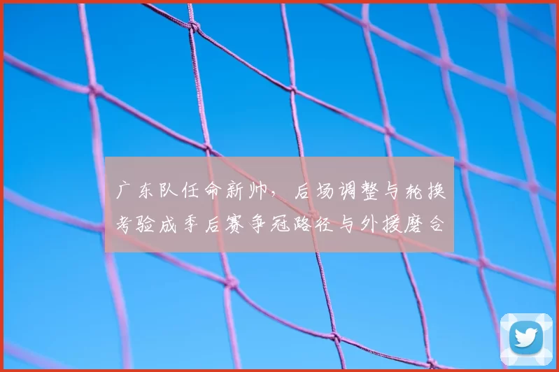 广东队任命新帅，后场调整与轮换考验成季后赛争冠路径与外援磨合关键