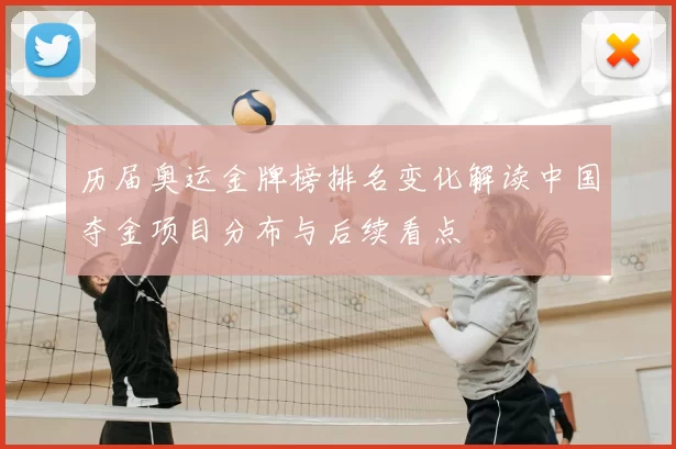 历届奥运金牌榜排名变化解读中国夺金项目分布与后续看点